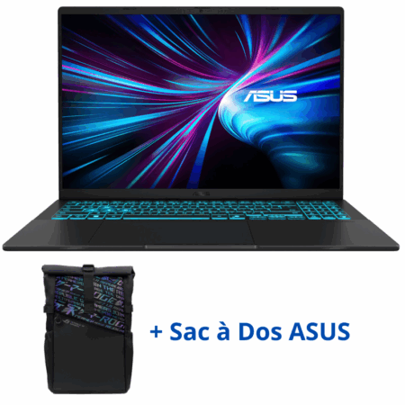Pc Portable Gamer Asus V16 V3607VJ Intel 5 210H 8Go 512Go SSD RTX 3050 6Go Noir – V3607VJ-RP086 Tunisie