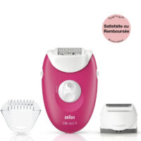 Épilateur Braun Silk-épil 3 SE3-410 Rose & Blanc Tunisie