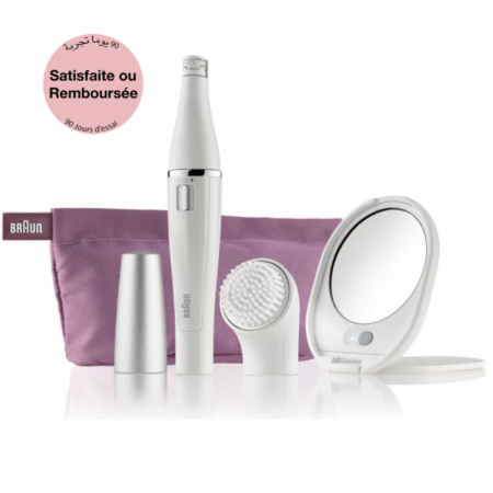 Épilateur & Brosse De Nettoyage Pour Visage Braun SE830 Blanc Tunisie