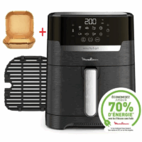 Friteuse Grill Sans Huile 2en1 Moulinex Avec Afficheur EZ505810 4.2 L Noir Tunisie