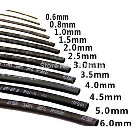 Gaine Thermorétractable 2,5mm Noir 1 Mètre Tunisie