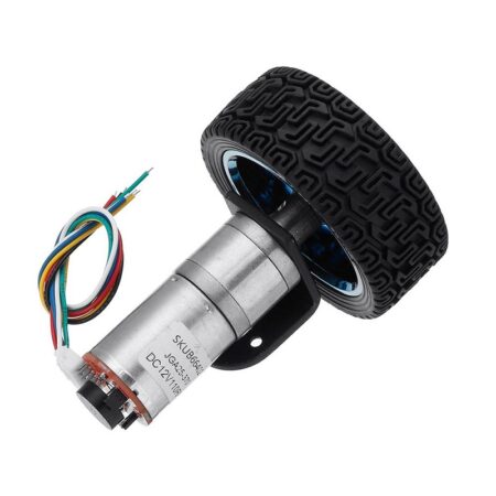 Kit Moteur Réducteur avec encodeur JGA25- 370 DC 12v 625RPM, Roue 65mm support et écrous Tunisie