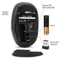 Souris Sans Fil ADVANCE Drift 2 Red 1600PDI – Noir- S-290BK Tunisie