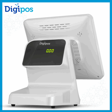 Caisse Tactile 15″ Digipos Screwless Pc Avec Afficheur Client Wifi – Blanc – 1015S Tunisie