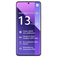 Smartphone Xiaomi Redmi Note 13 Pro+ 8Go – 256Go 5G – Violet Tunisie