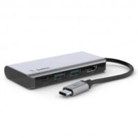 Adaptateur Belkin Usb-c Multiport 4-en-1 – Gris – AVC006btSGY Tunisie