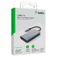 Adaptateur Belkin Usb-c Multiport 4-en-1 – Gris – AVC006btSGY Tunisie