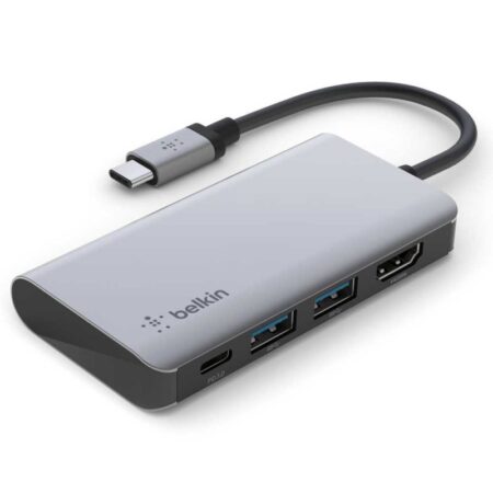 Adaptateur Belkin Usb-c Multiport 4-en-1 – Gris – AVC006btSGY Tunisie