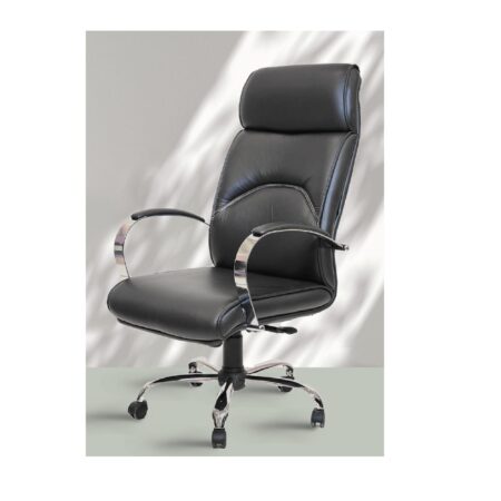 Chaise de bureau cordoba Noir -Base chrome Tunisie