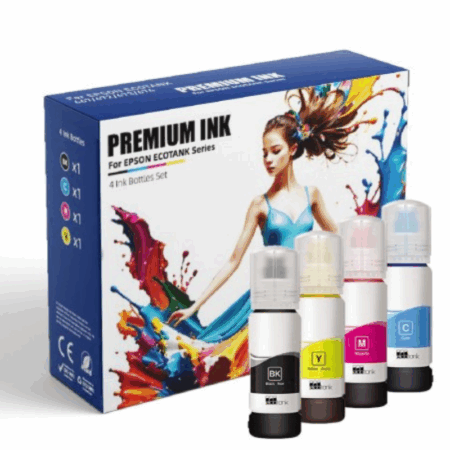 Pack de 4 Bouteilles d’encre couleurs adaptable Alliance Ink EPSON T664 Tunisie