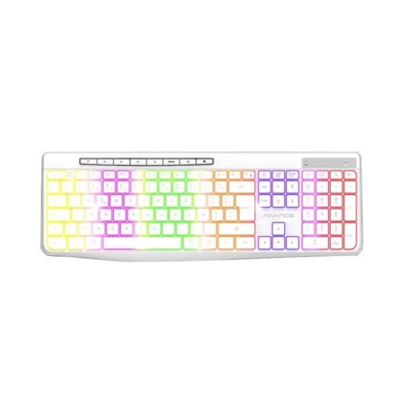 Clavier Gamer Sans Fil ADVANCE R-TYPE CLA-310 RGB Blanc – CLA-310WT Tunisie