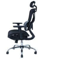 Chaise Directeur Moon Base Chrome – Noir Tunisie