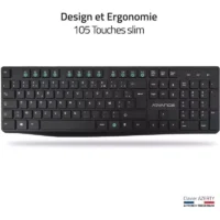 Pack ADVANCE Elite Wireless Combo Clavier + Souris Sans Fil + Tapis  – Noir – CLS-7100RF Tunisie
