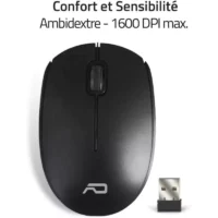 Pack ADVANCE Elite Wireless Combo Clavier + Souris Sans Fil + Tapis  – Noir – CLS-7100RF Tunisie