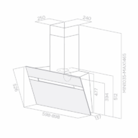 Hotte Design Focus F.911B Tactile 90 cm Vitro Noir Tunisie