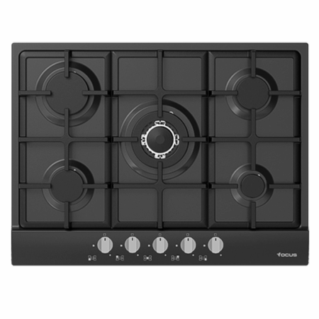 Plaque de Cuisson Focus F.8011BS 5 Feux 70 cm Avec Thermocouple Noir Tunisie