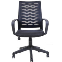 Chaise Secrétaire Atles Noir – Base Chrome Tunisie
