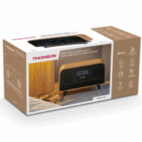 Enceinte Vintage avec réveil Thomson 30 w – Bois & Noir – RT850BT Tunisie