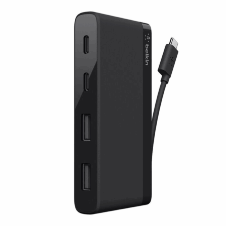 Mini Concentrateur Usb-c 4 Ports Usb Type-c Belkin -Noir -F4U090BTBLK Tunisie