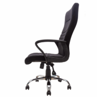 Chaise Directeur Malta Base Chrome – Noir Tunisie