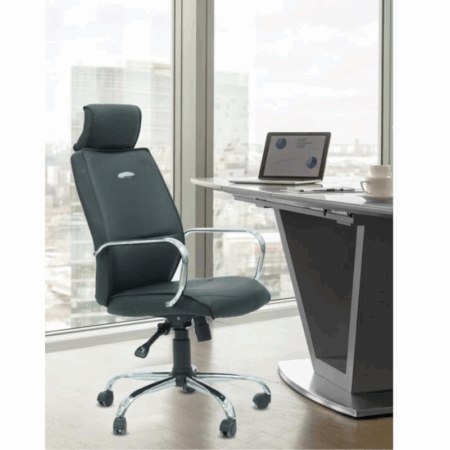 Chaise de bureau Oslo Noir – Base Noir Tunisie