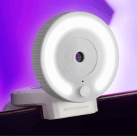 Webcam Mars Gaming Webcam 1080p, Light Ring – Blanc – MWPRO PRO Tunisie