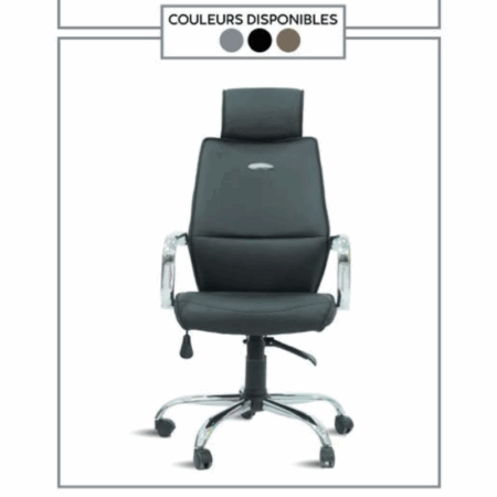 Chaise de bureau Oslo Noir – Base Noir Tunisie