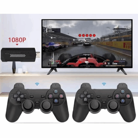 Console de jeu Game stick X2 avec deux manettes sans fil- Noir Tunisie