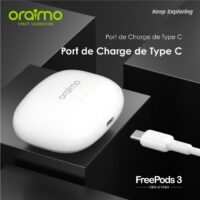 Écouteurs Sans Fil Oraimo Freepods 3c – Blanc- OEB-E104DC-WH Tunisie