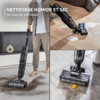 Aspirateur Laveur Rowenta Sans Fil X-Clean 4 GZ5035WO Noir + Rowenta DW6330D1 Gratuit Tunisie