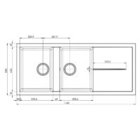 Évier Graniteck Focus FILO.116A Grège Tunisie