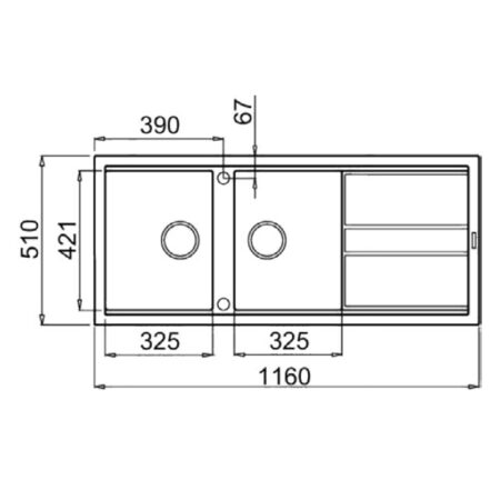 Évier Graniteck Focus SMART.116A Grège Tunisie