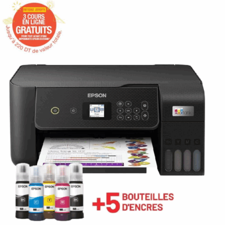 Imprimante Multifonction À Réservoir Intégré 3en1 Couleur A4 Epson Ecotank L3260 Usb & Wifi – C11CJ66408 Tunisie
