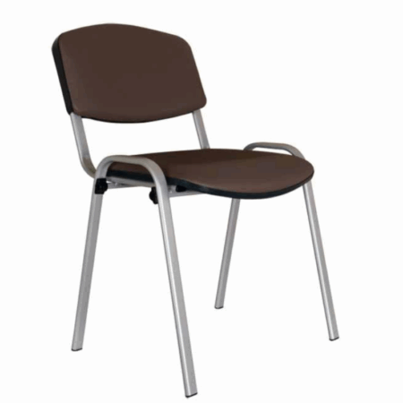 Chaise Attente ISO 1 Place Sans Accoudoirs Base Chrome – Marron Tunisie