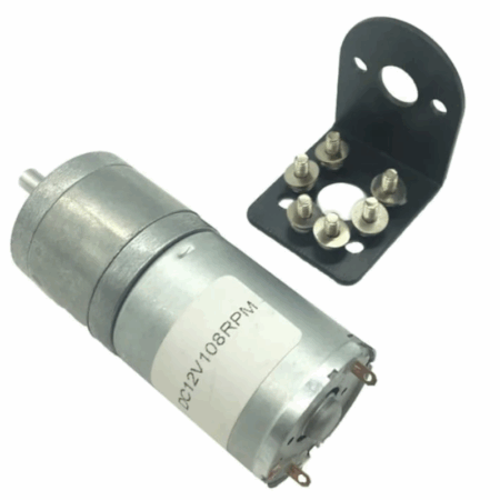 Moteur Réducteur 25GM370 DC 12v 60 RPM avec support Tunisie