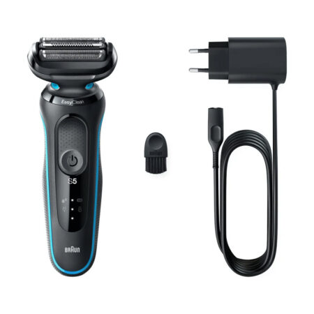 Rasoir Électrique Braun Séries 5 Wet & Dry 51-M1000s Noir & Bleu Tunisie