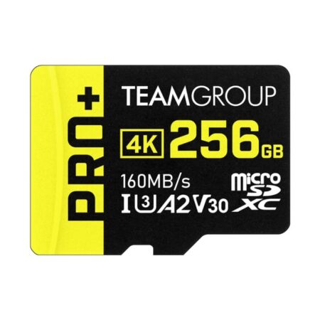 Carte mémoire TEAMGROUP A2 Pro Plus Card 256GB Micro SDXC UHS-I U3 A2 – TPPMSDX256GIA2V300 Tunisie