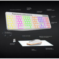 Ensemble Clavier Et Souris Gamer Sans Fil Advance R-type Cls-3100 Rgb – Blanc -CLS-3100WT Tunisie