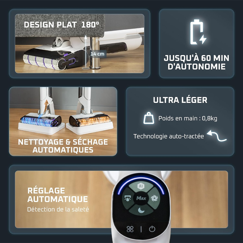 Aspirateur Balai Sans Fil Rowenta X-Clean 10 200 W GZ7540WO Blanc Aspirateur Balai Sans Fil Rowenta X-Clean 10 200 W GZ7540WO Blanc Tunisie
