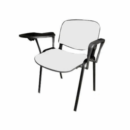 Chaise Iso Attente+ Accoudoirs + Tablette – Blanc Tunisie