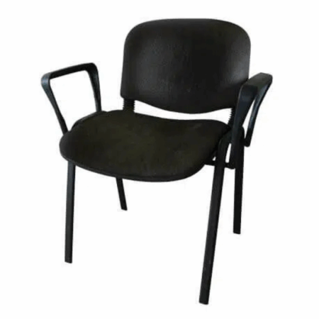 Chaise Iso Attente Poly Avec Accoudoirs –  Noir Tunisie