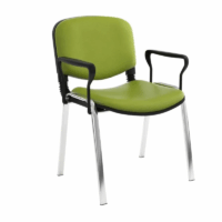 Chaise Attente ISO Poly 1 Place Avec Accoudoirs – Marron Tunisie