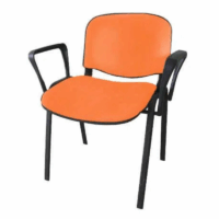Chaise Iso Attente Poly Avec Accoudoirs –  Noir Tunisie