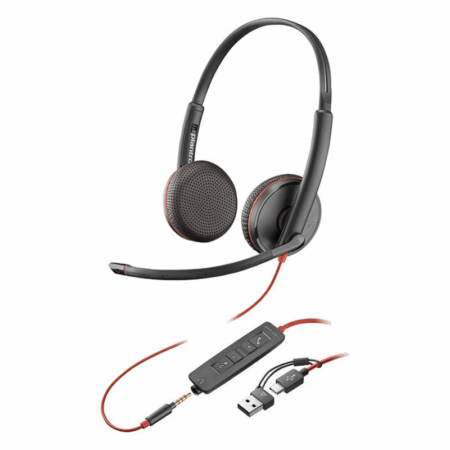 Micro Casque HP Poly Blackwire 3225 – Noir – 8X229AA Tunisie