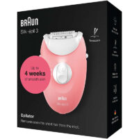 Épilateur Braun Jambes & Corps SE3-176 Blanc & Rose Tunisie