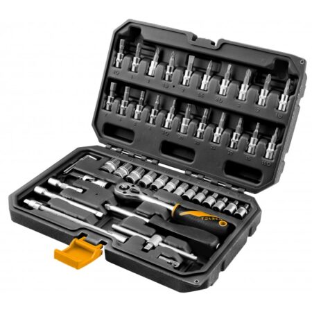 Jeu de 46 Pièces pour Cliquet 1/4″ CR-V Tolsen – 15138 Tunisie
