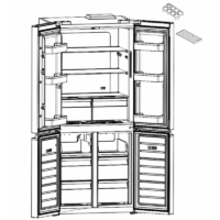 Réfrigérateur Focus Side By Side 4 Portes SMART.6400 Noir Tunisie