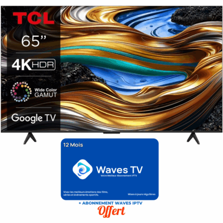 Téléviseur TCL 65P755 UHD 4K Smart Google 2024 Noir Tunisie