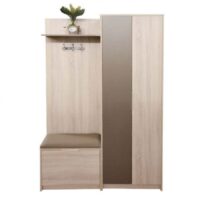 Meuble D&rsquo;entrée Élément Square A 2 Portes – Chêne Brut & Moka – PC25CB/MK01 Tunisie