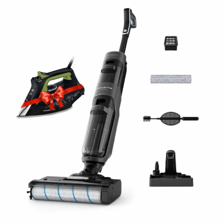 Aspirateur Laveur Rowenta Sans Fil X-Clean 4 GZ5035WO Noir + Rowenta DW6330D1 Gratuit Tunisie